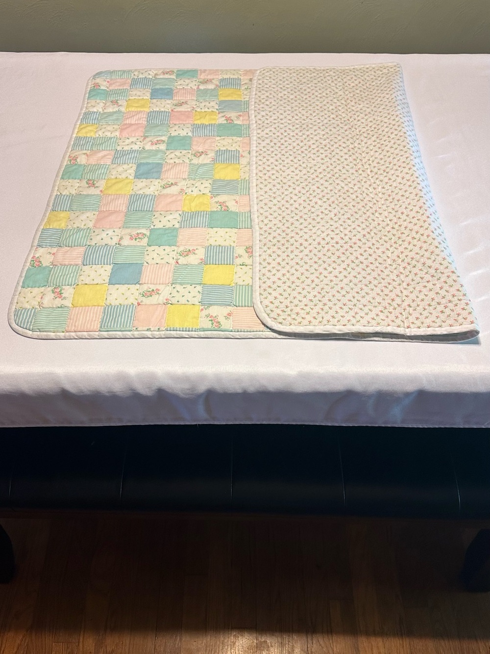 Pastel Patchwork Baby Quilt - Multi Pastel Color crib blanket